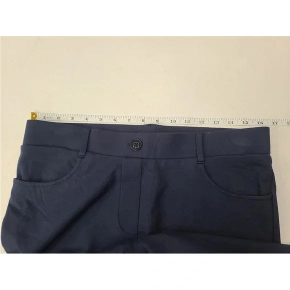 Betabrand Straight-Leg 7-Pocket Dress Pant Yoga Pants Navy Blue Size L Petite - Picture 6 of 9